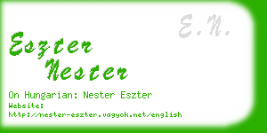 eszter nester business card